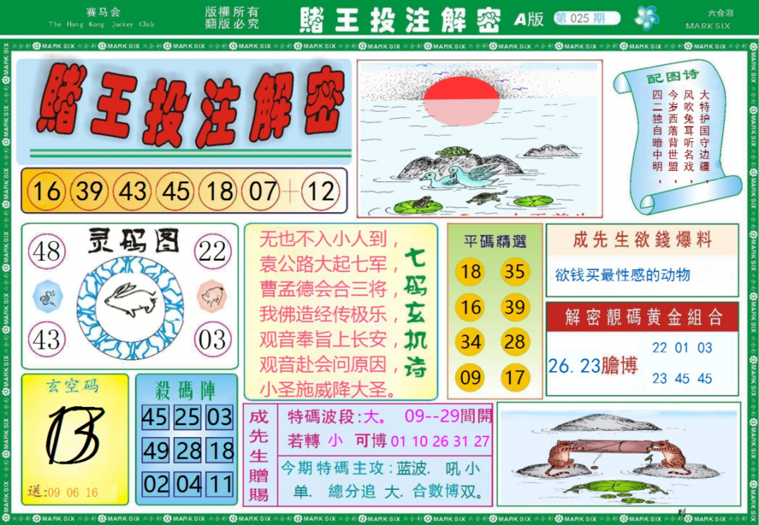 025期赌王投注解密记录[图]