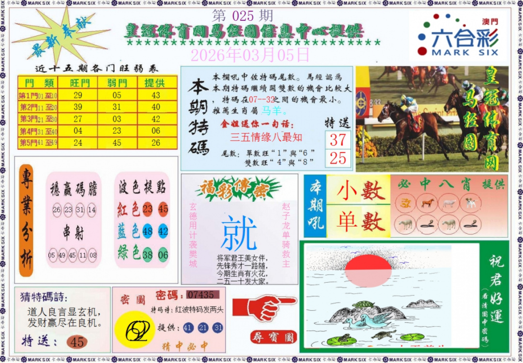 025期皇冠体育网马经图记录[图]