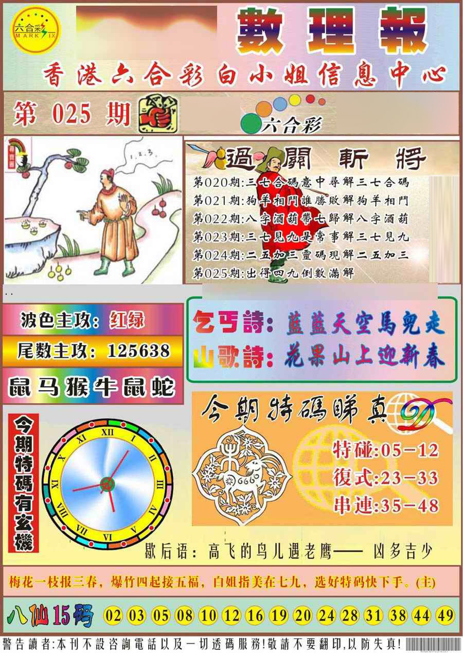 025期马经数理报[图]