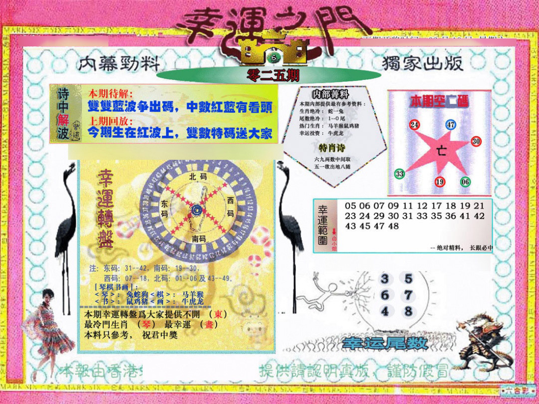 025期幸运之门[图]