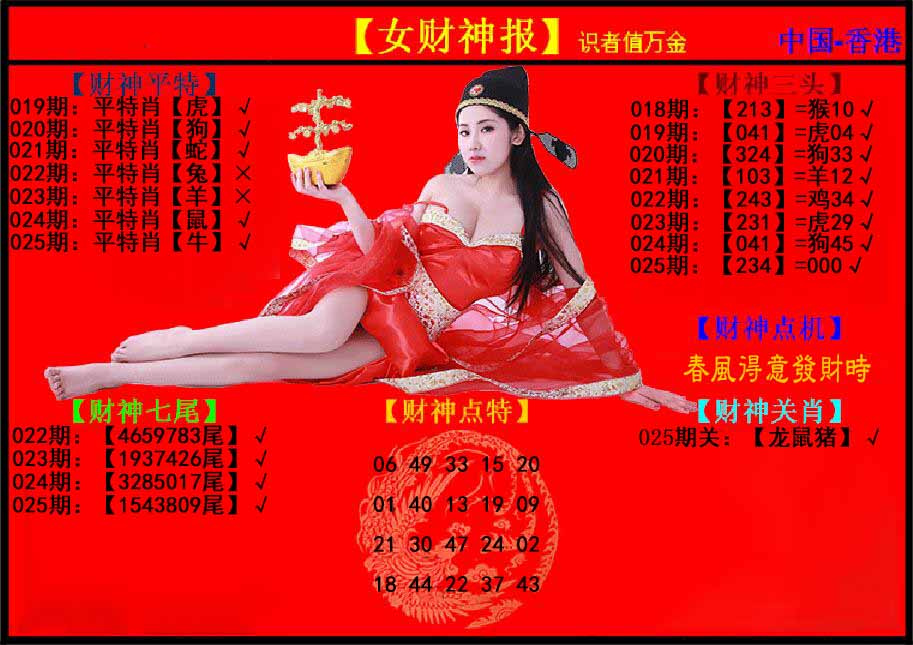 025期女财神报[图]